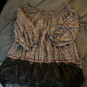 Off the shoulder printer top